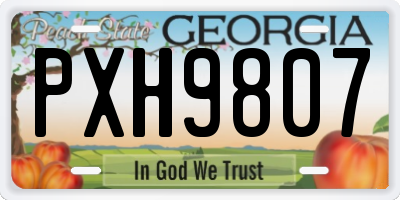 GA license plate PXH9807
