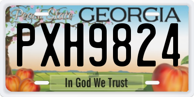 GA license plate PXH9824