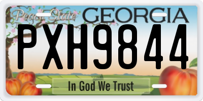 GA license plate PXH9844