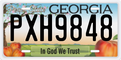 GA license plate PXH9848