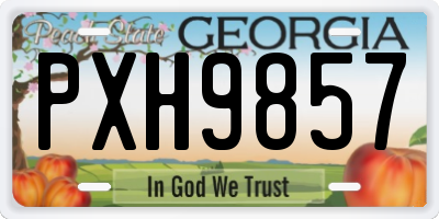GA license plate PXH9857