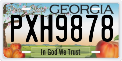 GA license plate PXH9878