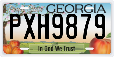 GA license plate PXH9879