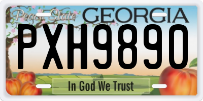 GA license plate PXH9890
