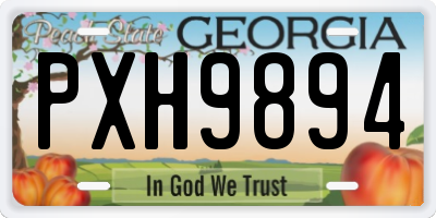 GA license plate PXH9894