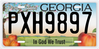 GA license plate PXH9897