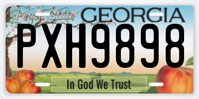 GA license plate PXH9898