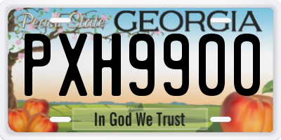 GA license plate PXH9900