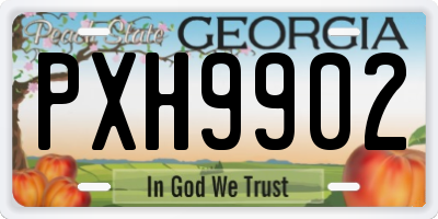 GA license plate PXH9902