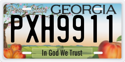 GA license plate PXH9911