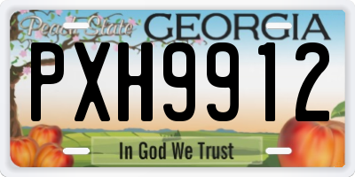 GA license plate PXH9912