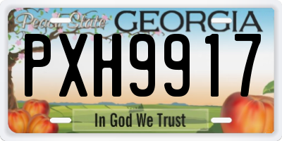 GA license plate PXH9917