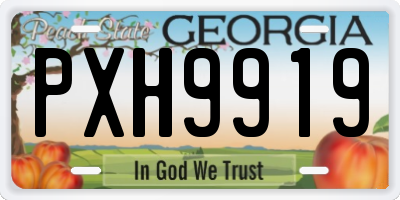 GA license plate PXH9919