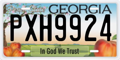 GA license plate PXH9924