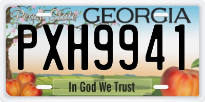 GA license plate PXH9941