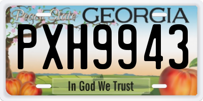 GA license plate PXH9943