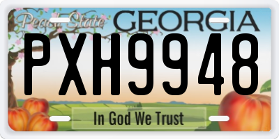 GA license plate PXH9948