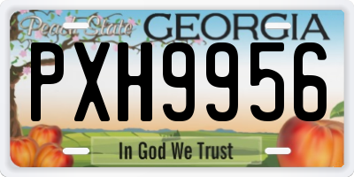 GA license plate PXH9956