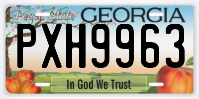 GA license plate PXH9963