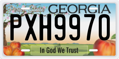 GA license plate PXH9970