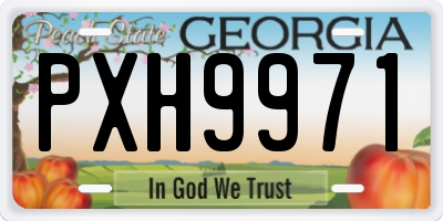 GA license plate PXH9971