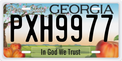 GA license plate PXH9977