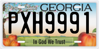 GA license plate PXH9991