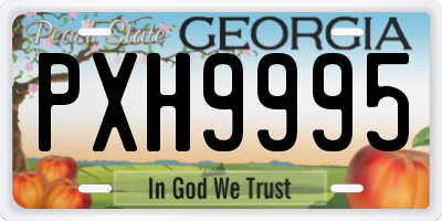 GA license plate PXH9995