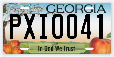 GA license plate PXI0041