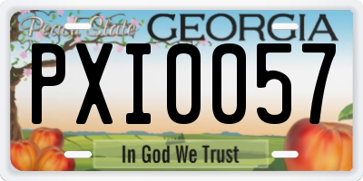 GA license plate PXI0057