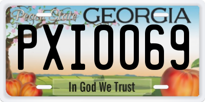 GA license plate PXI0069