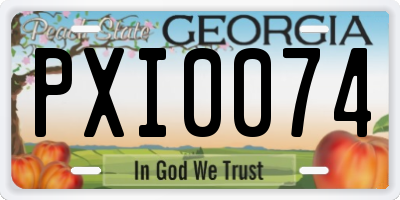GA license plate PXI0074