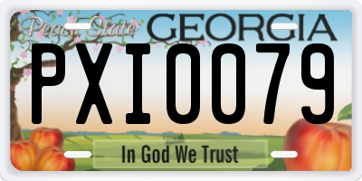 GA license plate PXI0079