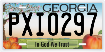 GA license plate PXI0297