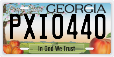 GA license plate PXI0440