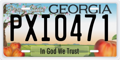 GA license plate PXI0471