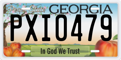 GA license plate PXI0479