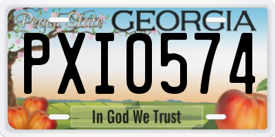 GA license plate PXI0574