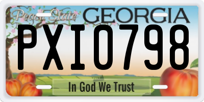 GA license plate PXI0798