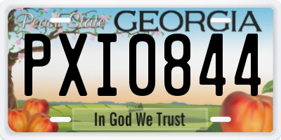 GA license plate PXI0844