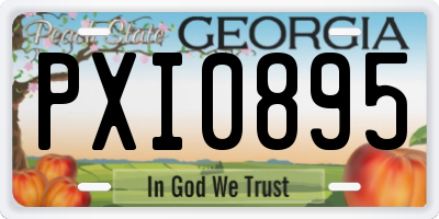 GA license plate PXI0895