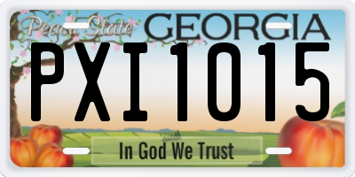 GA license plate PXI1015