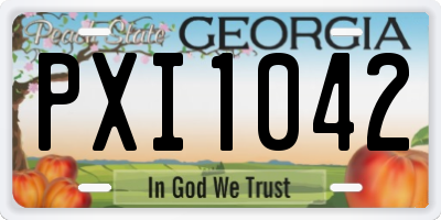 GA license plate PXI1042