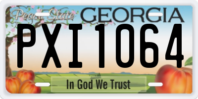 GA license plate PXI1064