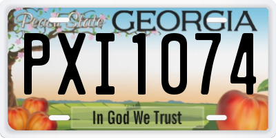 GA license plate PXI1074
