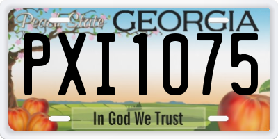 GA license plate PXI1075