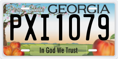 GA license plate PXI1079