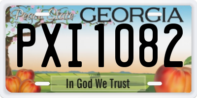 GA license plate PXI1082