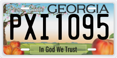GA license plate PXI1095