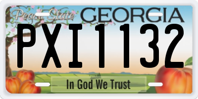 GA license plate PXI1132